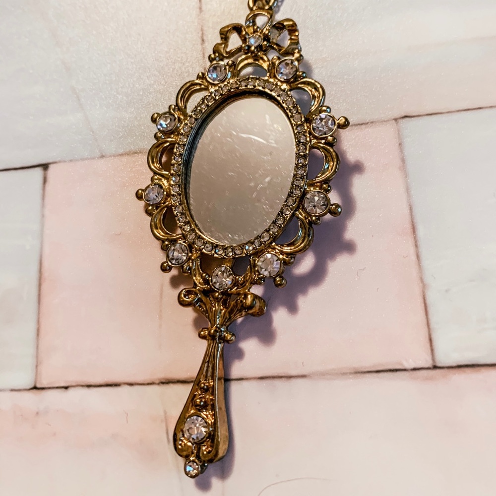 Betsey Johnson Ballerina Mirror Necklace